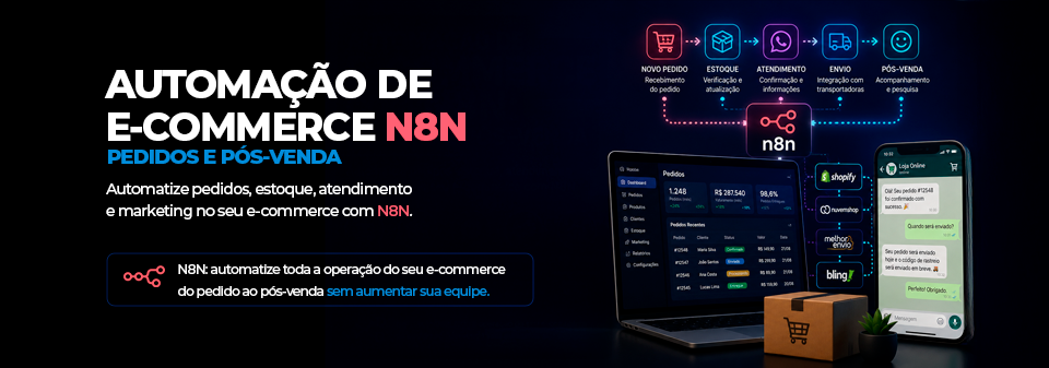Automação de E-commerce com N8N: Pedidos e Pós-venda