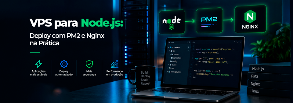 VPS para Node.js: Deploy com PM2 e Nginx na Prática